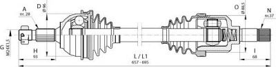 OPEN PARTS drs638800 -  Приводной вал